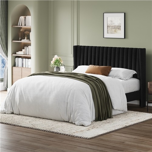 Upholstered queen size bed - size,